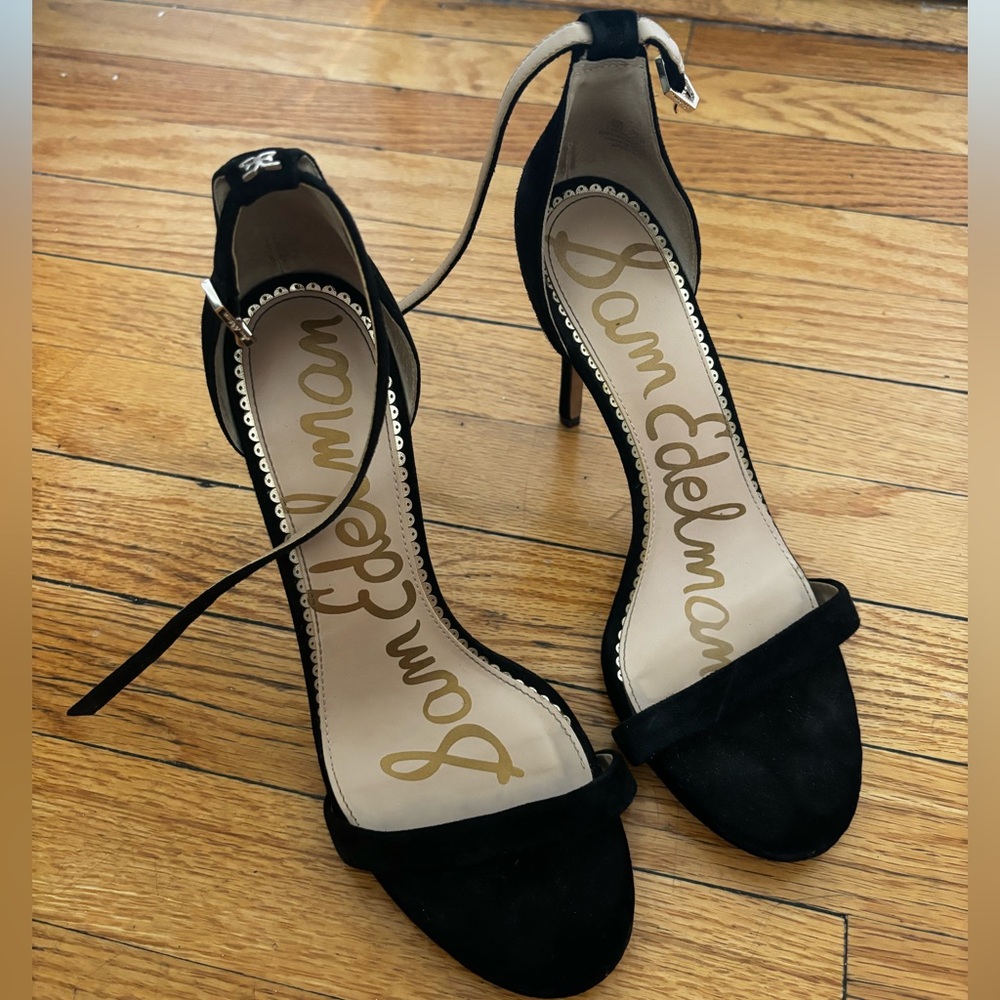 Size 8 Sam Edelman Black heels with ankle strap